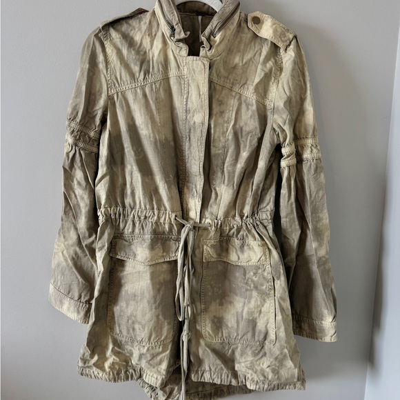 Free people festival Embroidered Olive Green Jacket anorak tie dye military - Picture 5 of 11